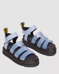 Dr. Martens Women's Blaire Jelly Glitter Strap Sandals in zen blue - women's sandal