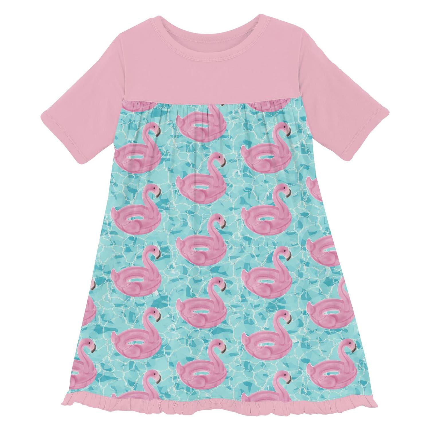 Kickee - Girl's Classic Short Sleeve Swing Dress