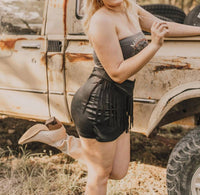 2Flyco - Round Up Fringed Vegan Leather Western Skort