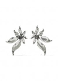 Kendra Scott Women's Anya Flower Stud Earrings in vintage rhodium - women's jewelry - detail view