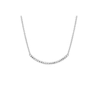 Gold & Honey - Women's Diamond Cut Curved Bar Necklace