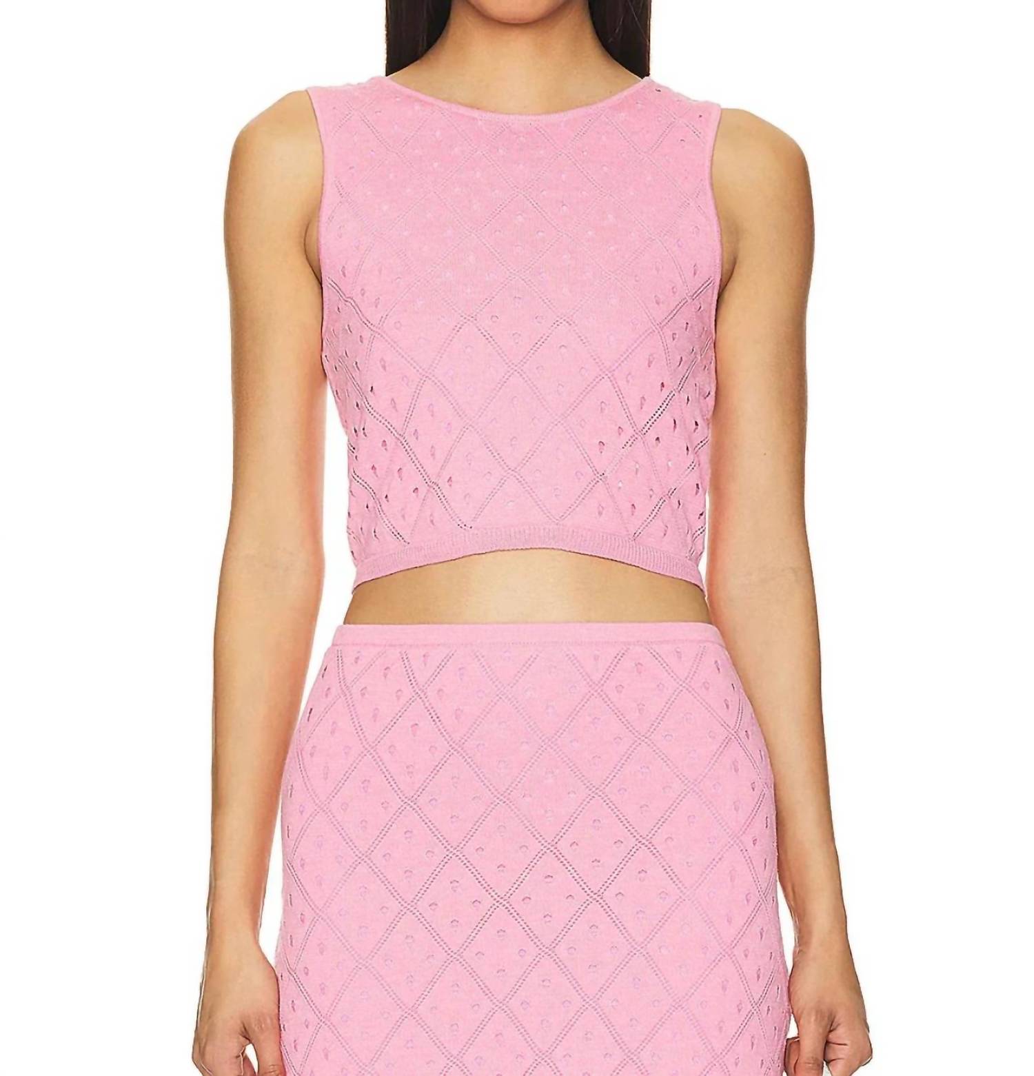 Minkpink - Solano Diamond Knit Tank Top