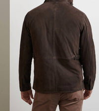 PETER MILLAR Norwalk Nubuck Coat in espresso - men's jacket - alternate view