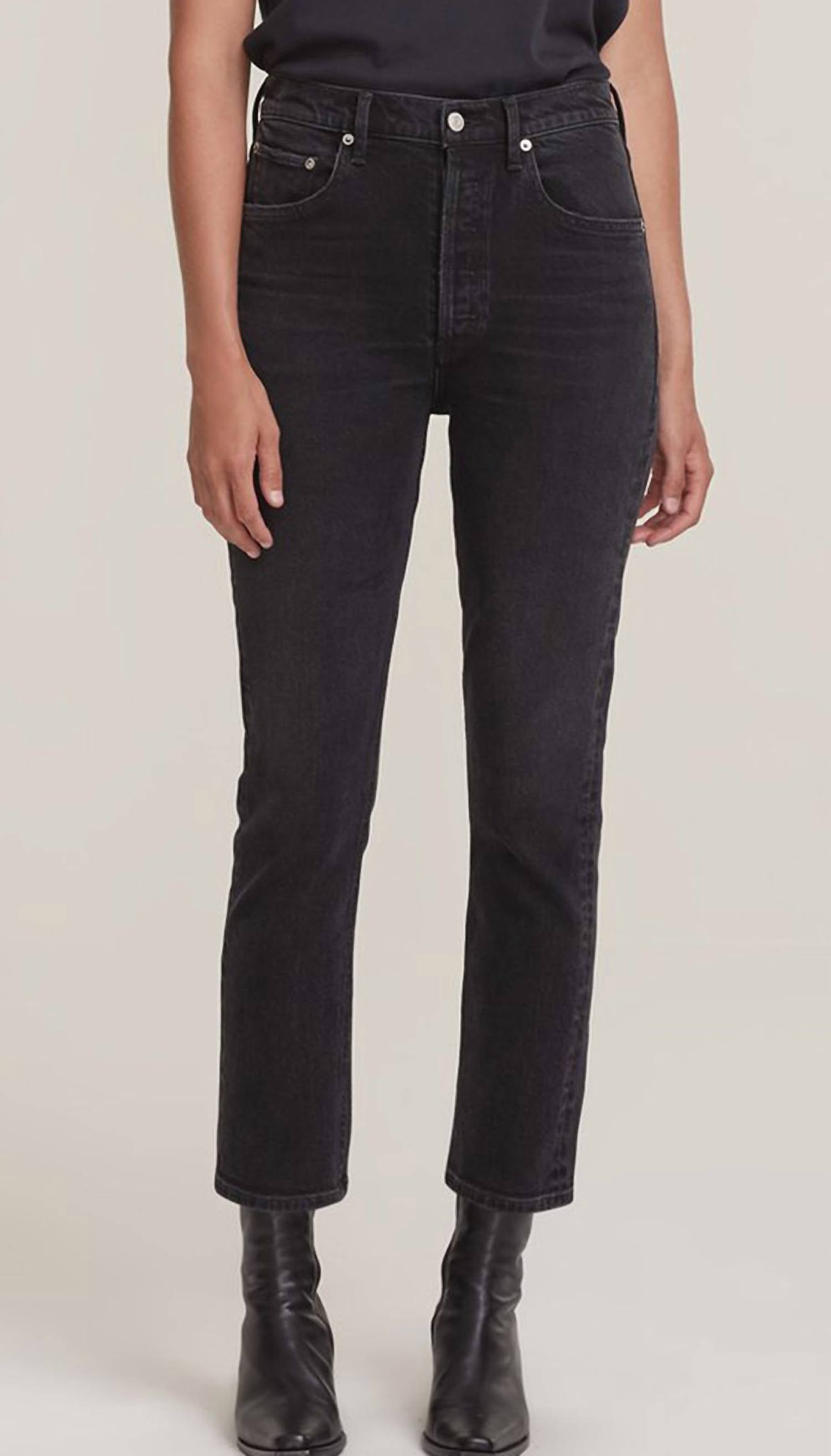 Agolde - Riley High Rise Straight Crop Jeans