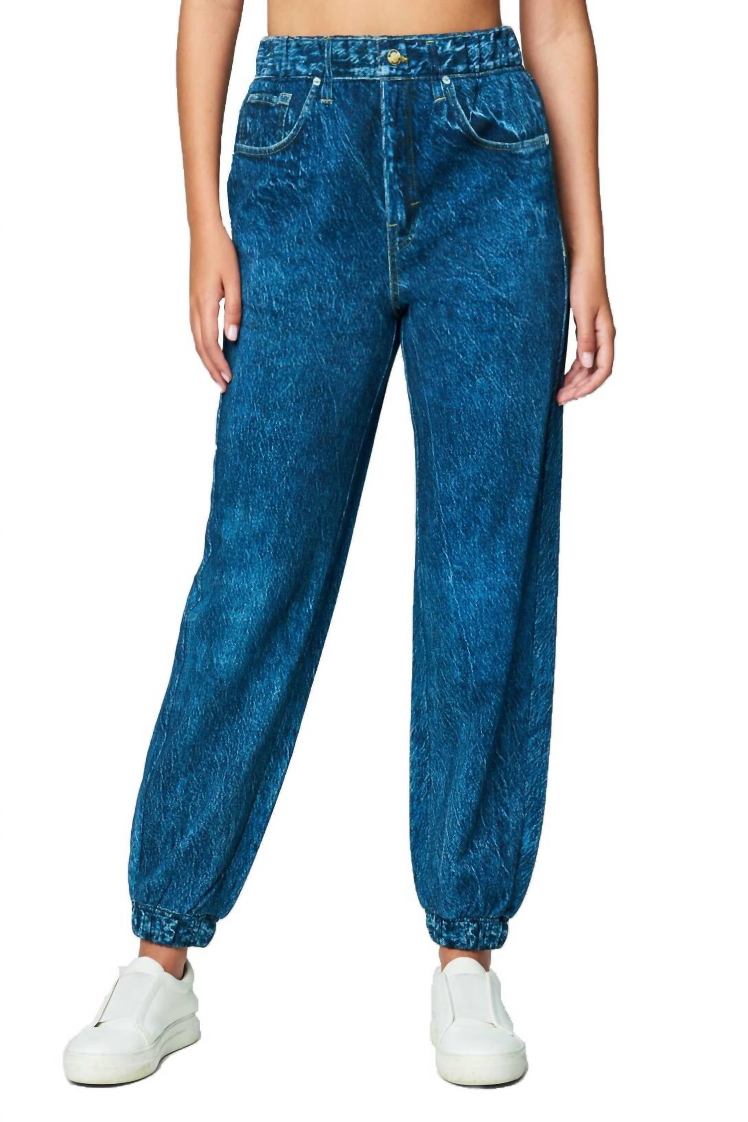 Blanknyc - Women's French Terry Printed Jogger Jeans