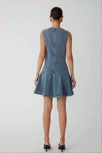 js71 Randall Dress in medium wash - women's dress - alternate view