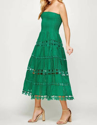 Strut & Bolt - Eyelet Lace Strapless Dress