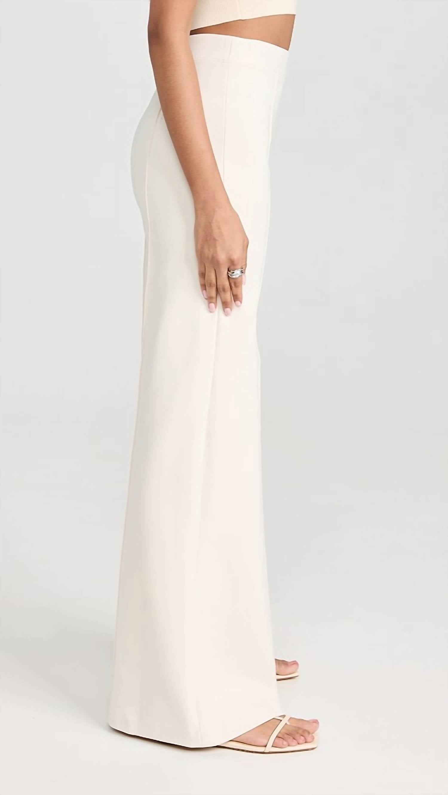 Rosetta Getty - Pintuck Wide Leg Flare Pants