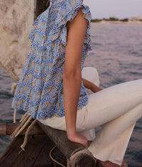 Oliphant - Pintuck Ruffle Top