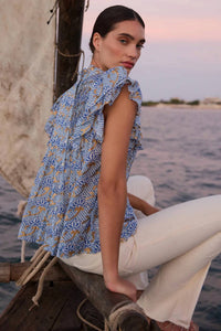 Oliphant - Pintuck Ruffle Top
