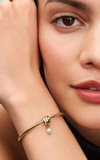 Pandora - Treated Freshwater Cultured Pearl Ribbon Charm