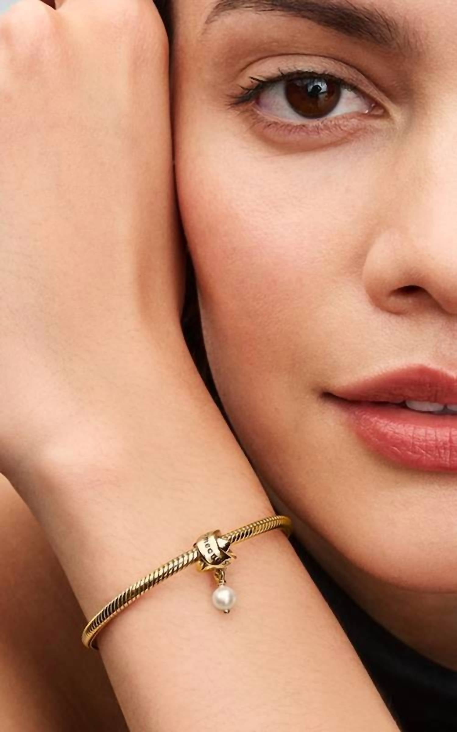 Pandora - Treated Freshwater Cultured Pearl Ribbon Charm