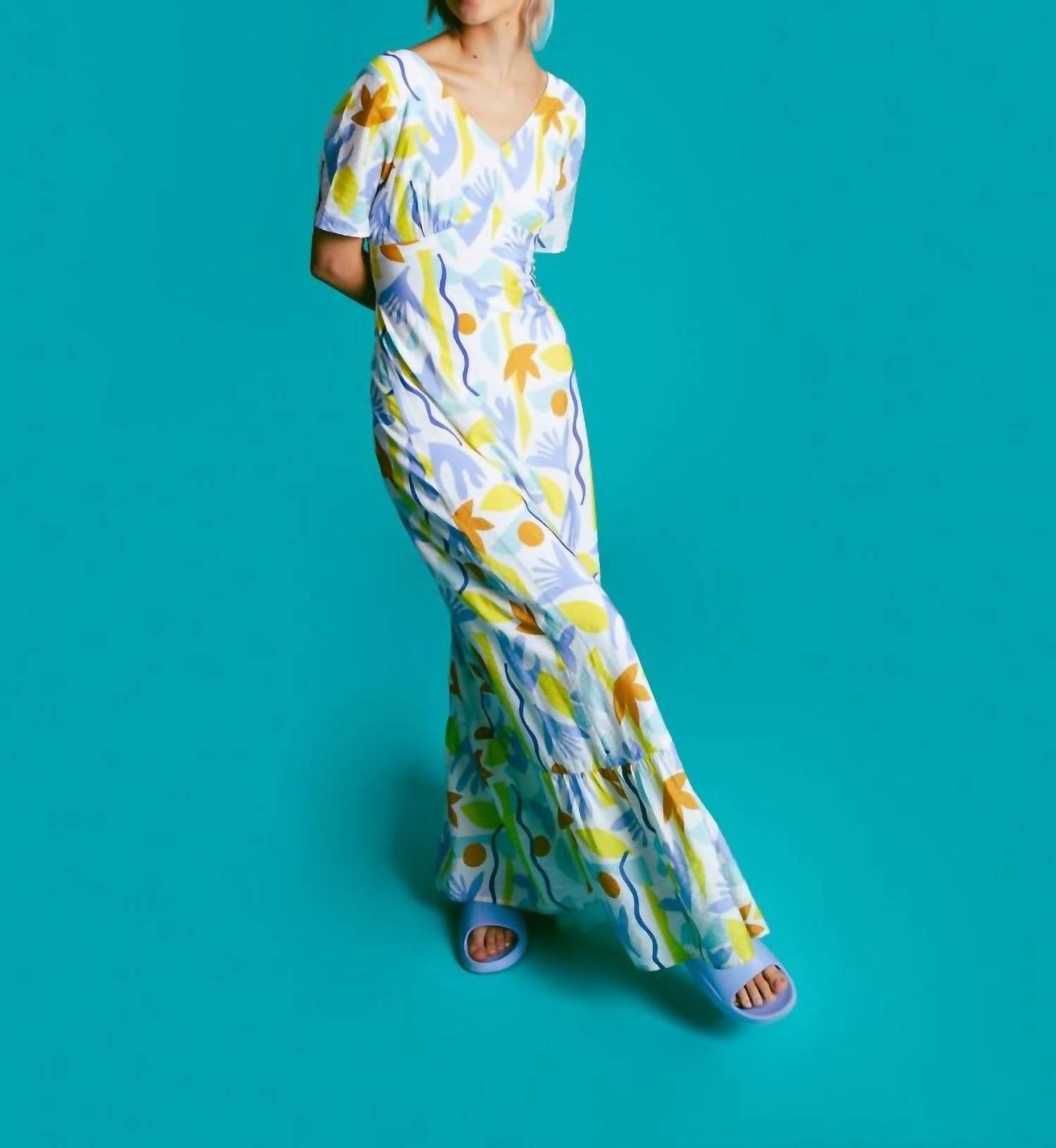 Long Printed Maxi Dress
