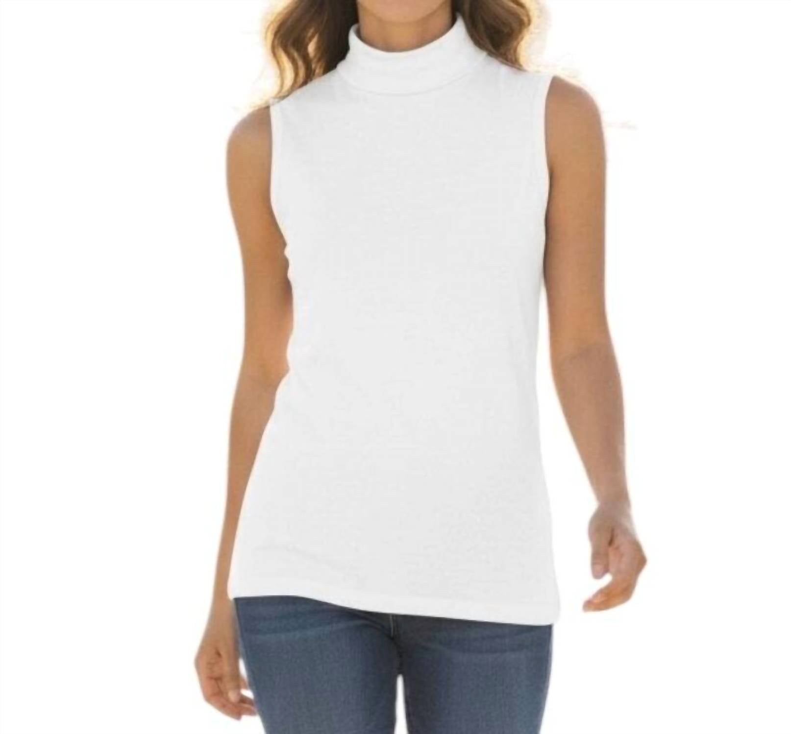 Brunello Cucinelli - Ribbed Sleeveless Turtleneck Top