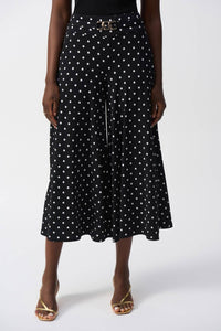Joseph Ribkoff - Silky Knit Dot Print Pull On Culotte Pants