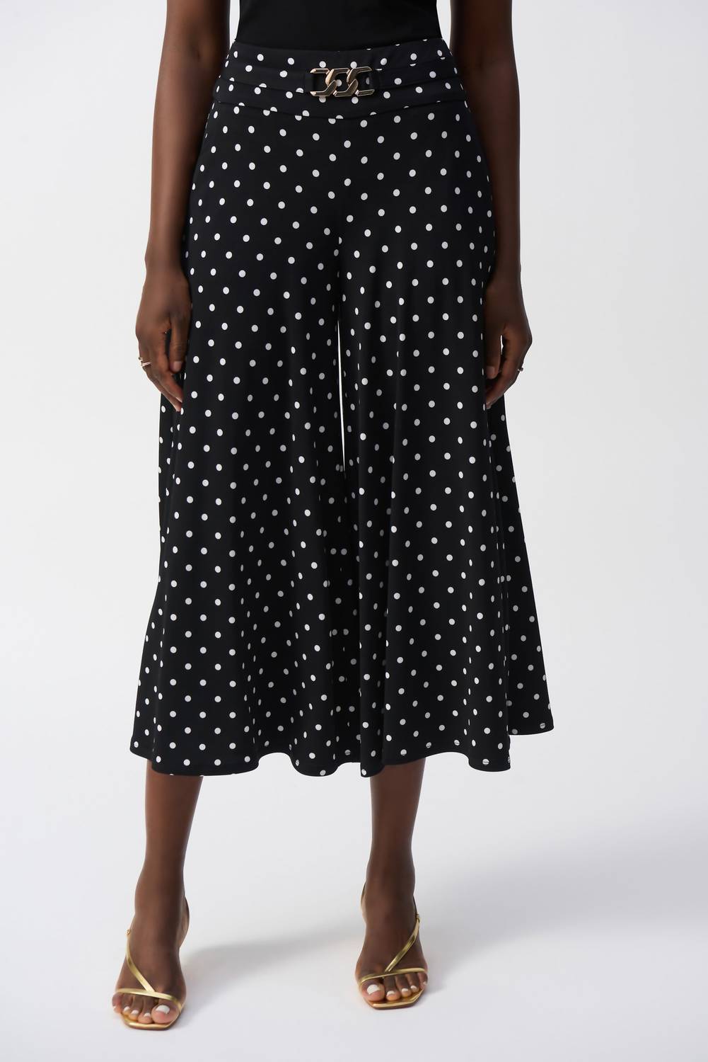 Joseph Ribkoff - Silky Knit Dot Print Pull On Culotte Pants