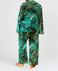 Fashion Szn Curve - Palm Print Wide Leg Resort Trouser - Plus