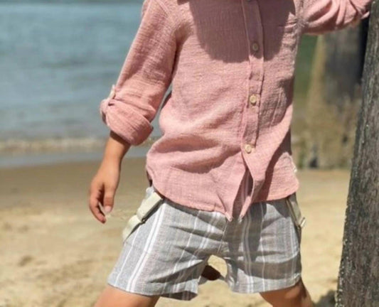 Me & Henry - Kids Captain Shorts With Suspenders