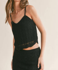 Sage The Label - Cappuccino Open Knit Tank Top