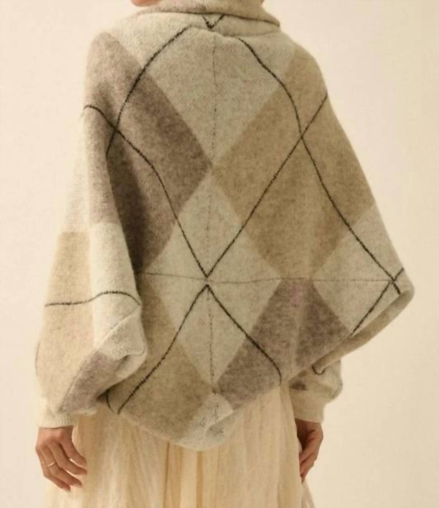 Promesa - Anna Argyle Jacguard Knit Cardigan Shrug