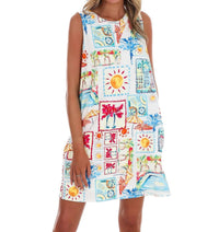 She + Sky - Women's Tropical Getaway Mini Dress