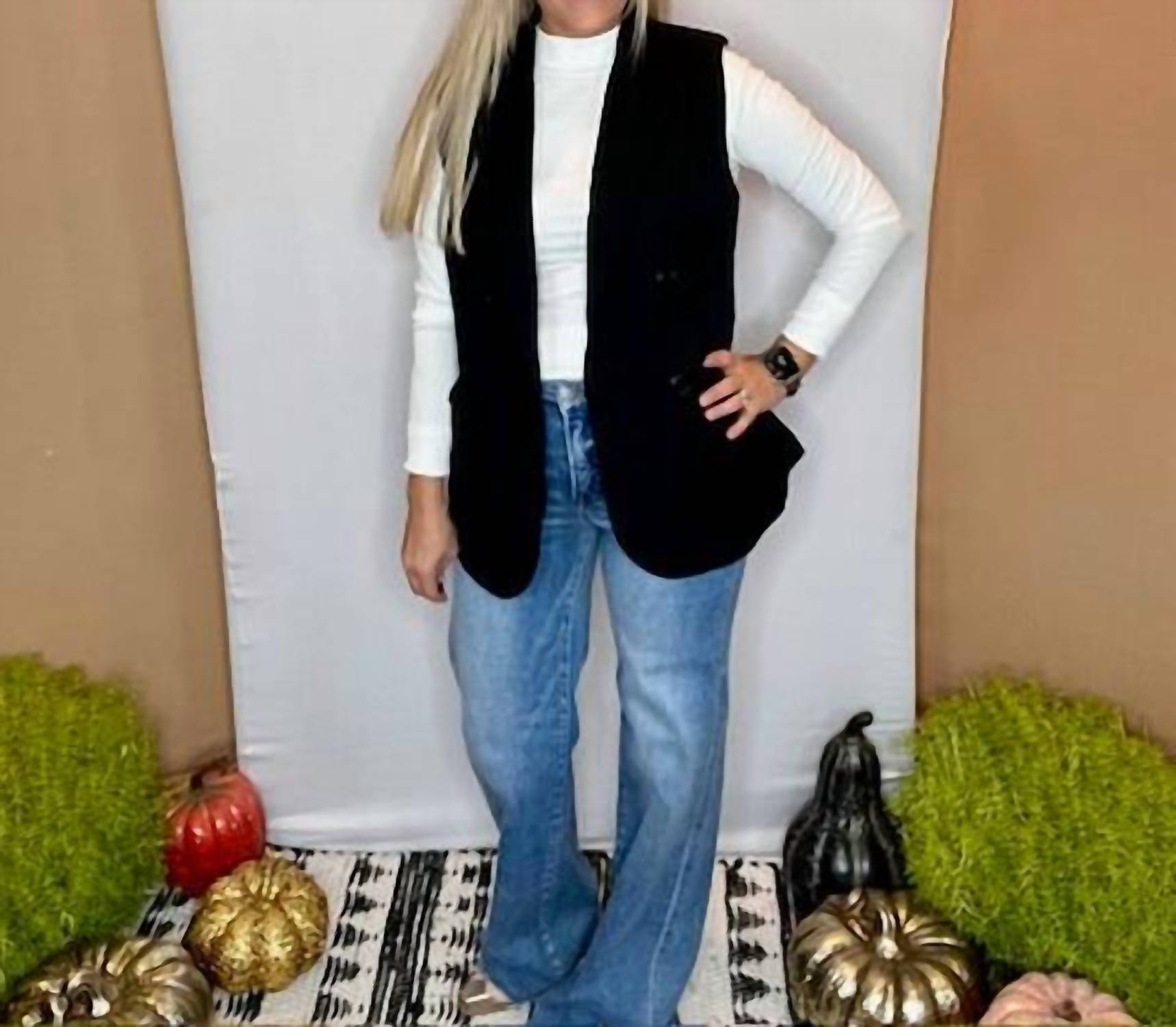 Miss Sparkling - Double Breasted Blazer Vest