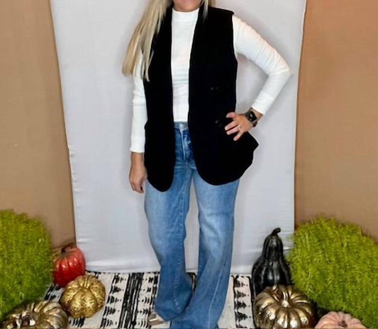 Miss Sparkling - Double Breasted Blazer Vest