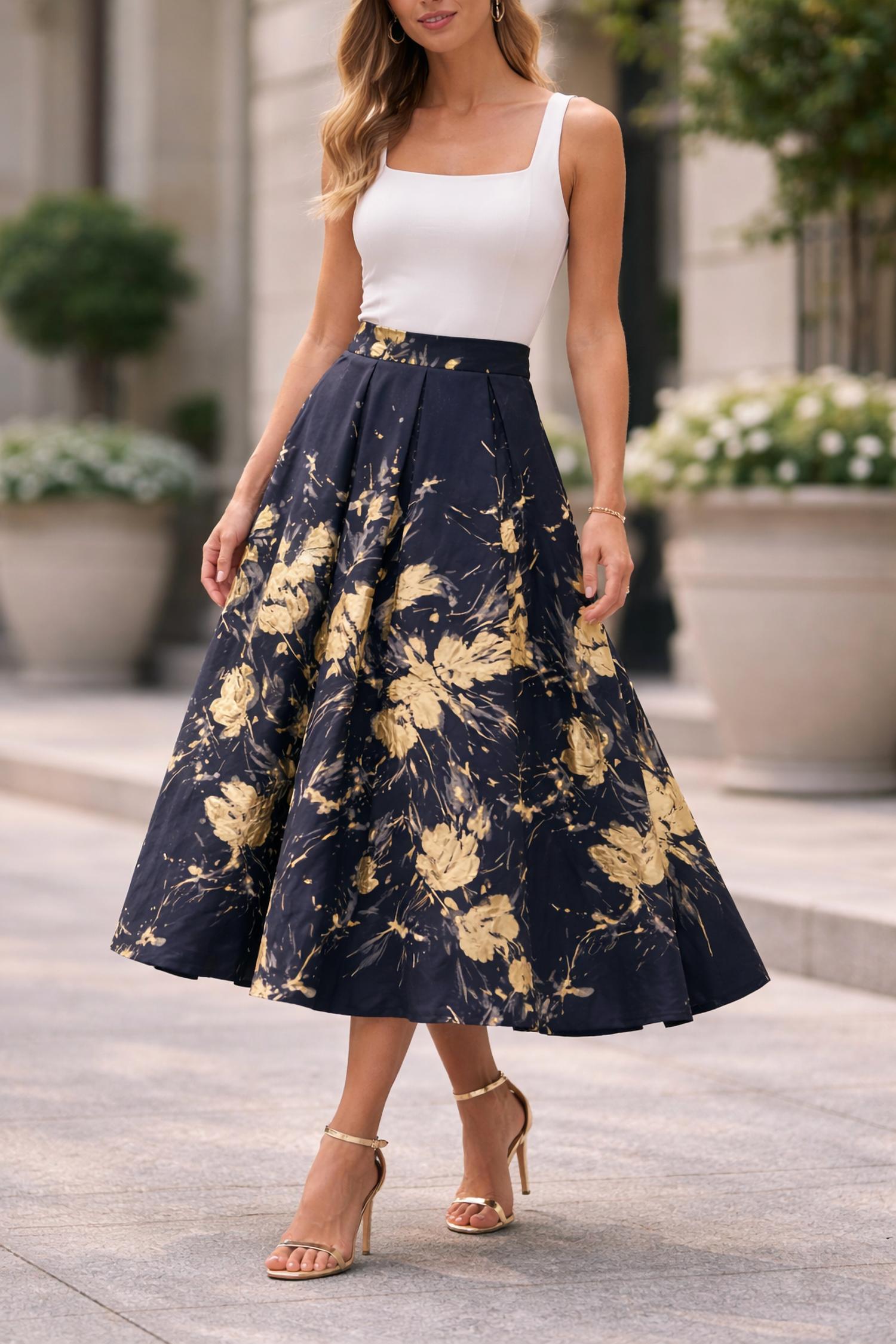 Lunatica - Bouquet Midi Skirt
