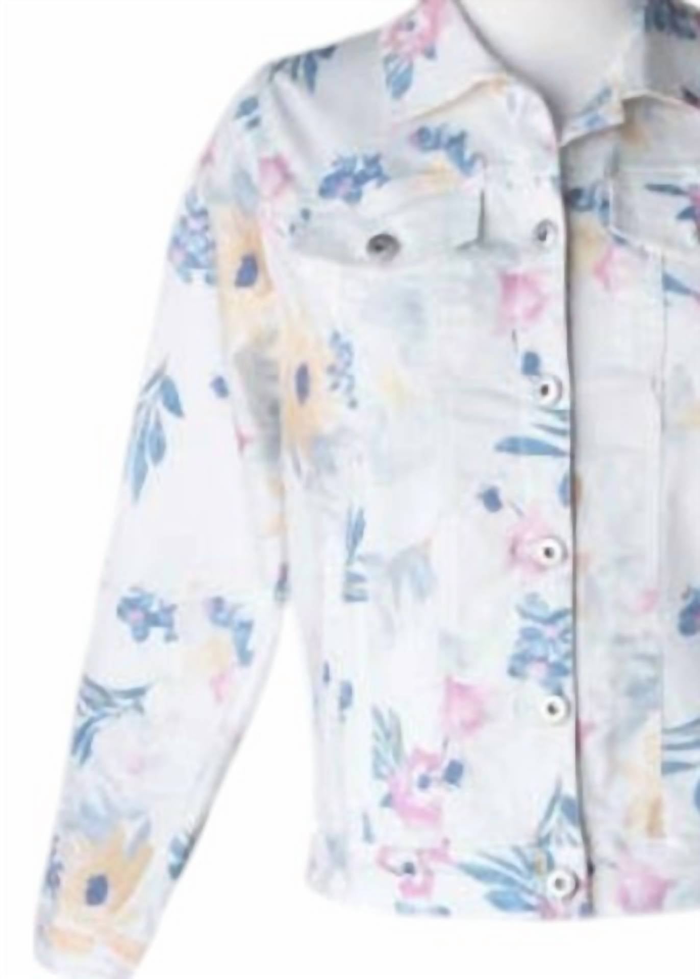 Keren Hart - Women's Floral Long Sleeve Button Jacket