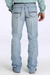 CINCH Men's Grant Relaxed Boot Cut Mid Rise Jean in light blue - men's jeans - alternate view