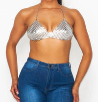 Hot & Delicious - Dazed Rhinestone Bra Top