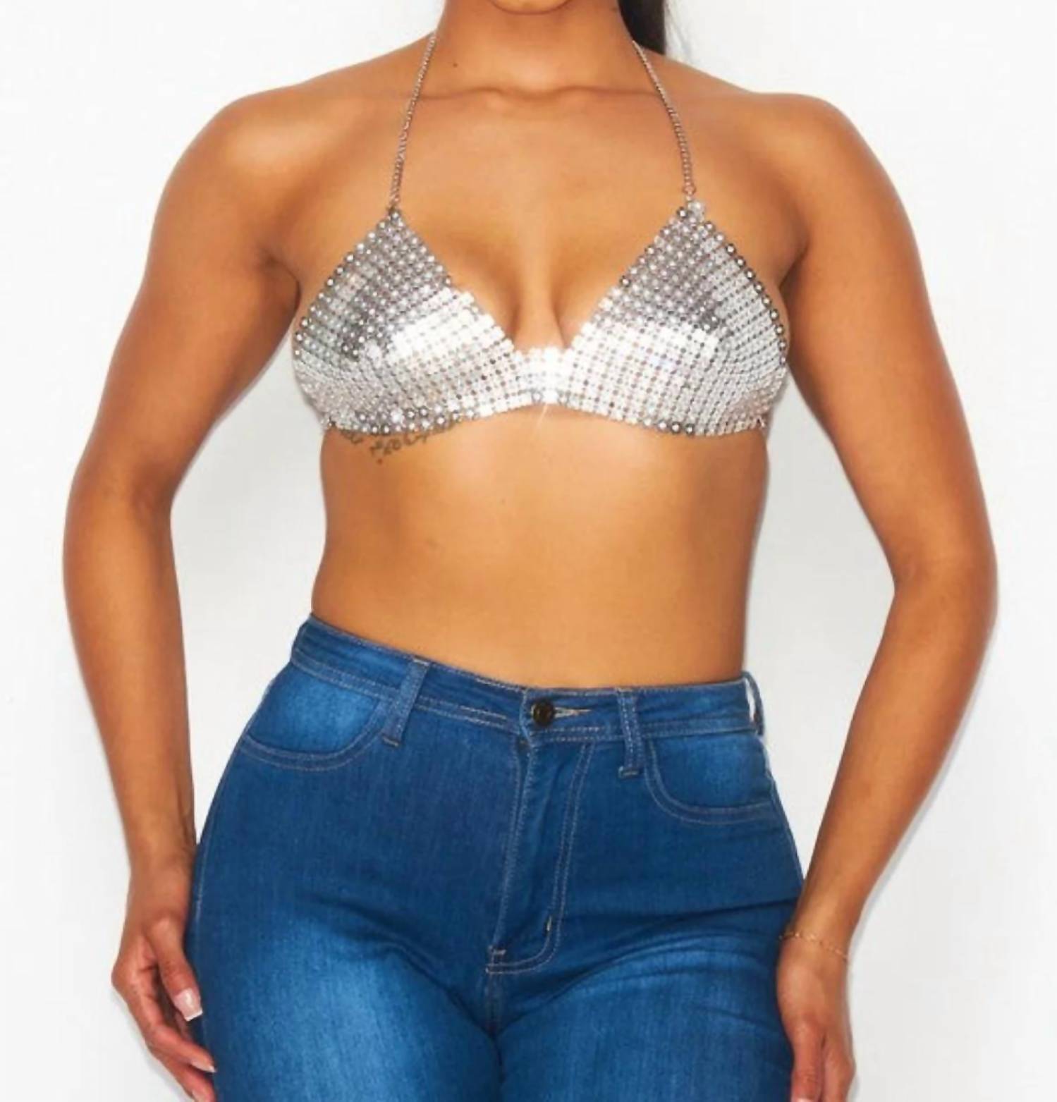 Hot & Delicious - Dazed Rhinestone Bra Top