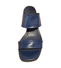 Shoto Women's Tripon Slide Sandals in navy blue - women's heels - detail view