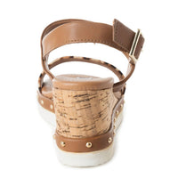 Myra Women's Day Dreamer Wedge Sandal in cheetah brown - women's sandal - view 5
