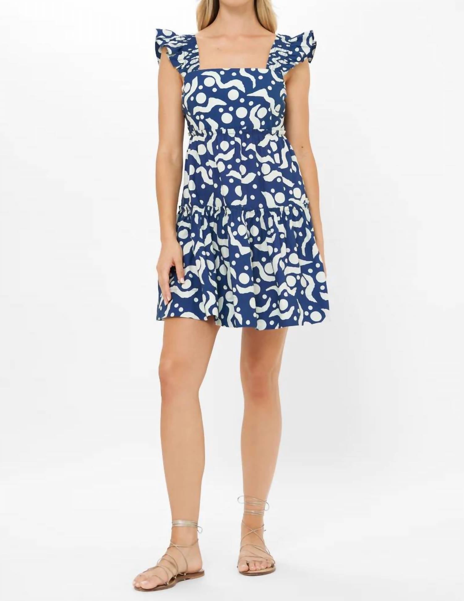 Oliphant - Smocked Square Neck Mini Dress