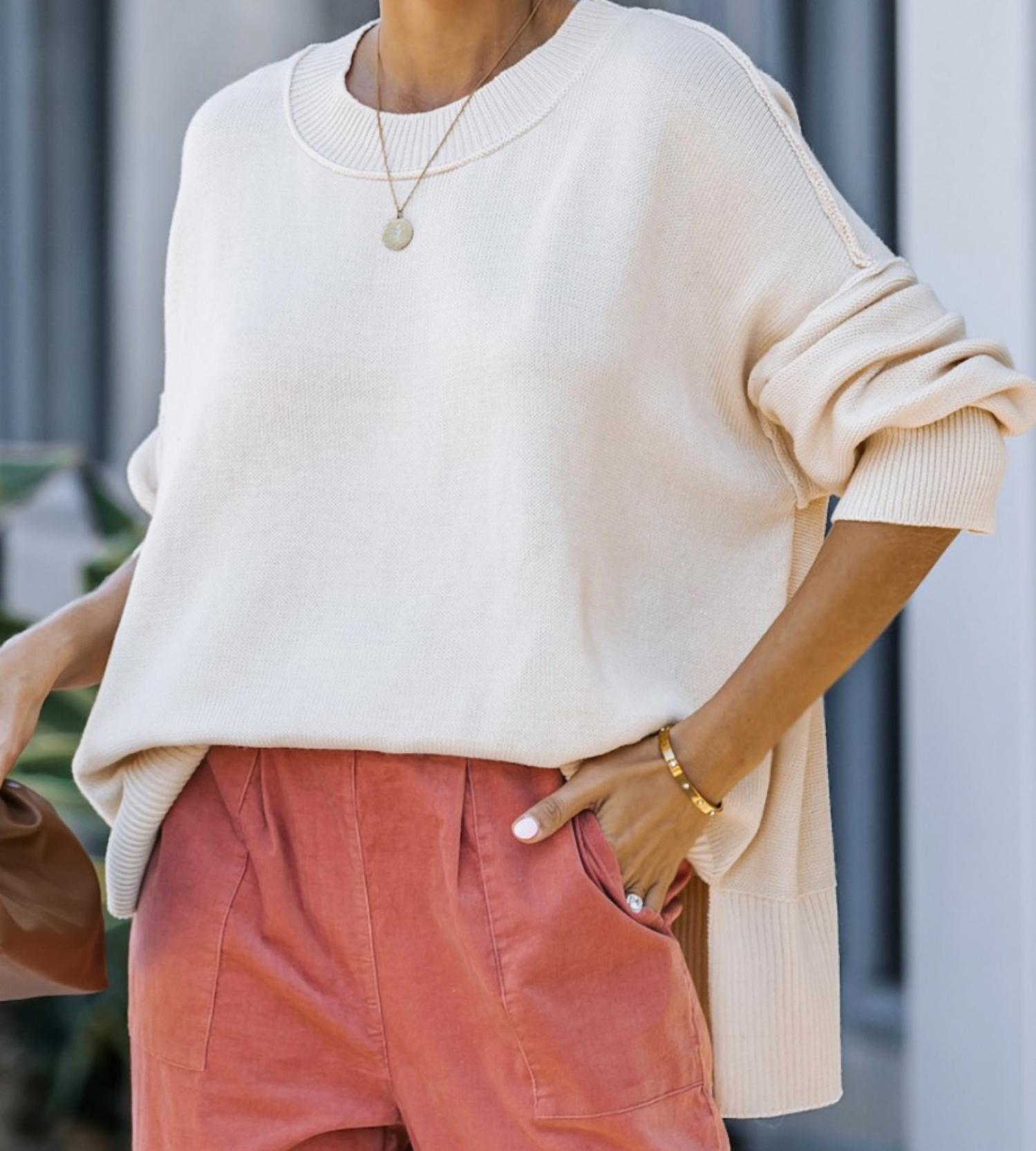Lavender J - Every day Crew Neck Sweater