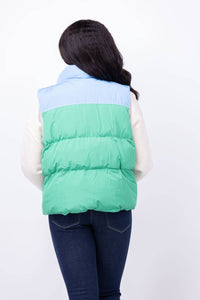 XIRENA Women's Zayne Jacket in blue grass - women's jacket - detail view