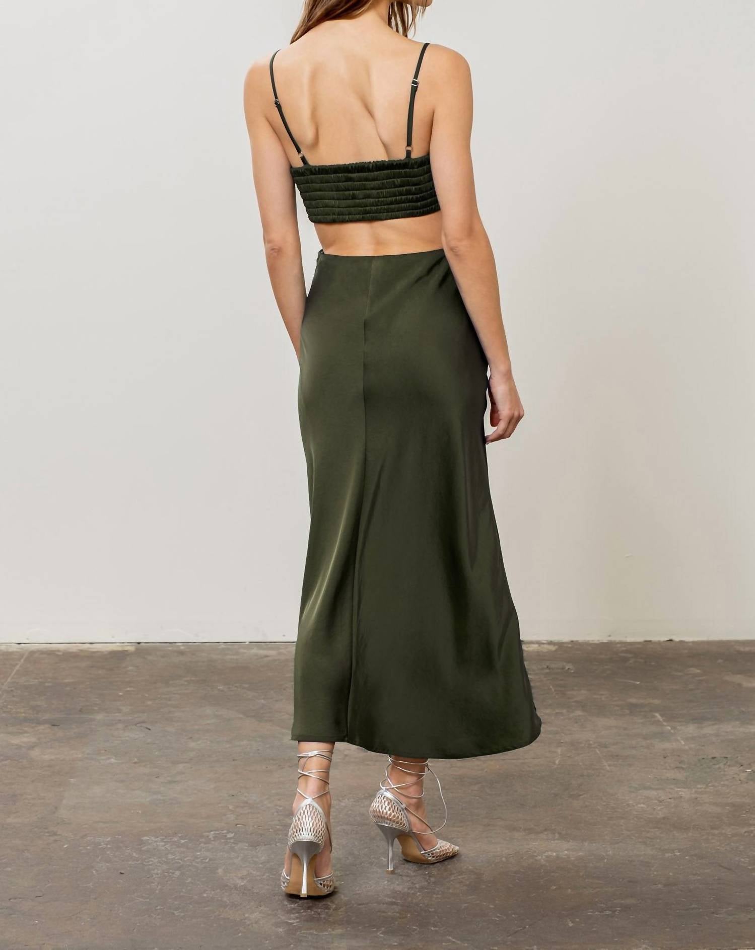 Moon River - Cut Out Slip Midi Dress
