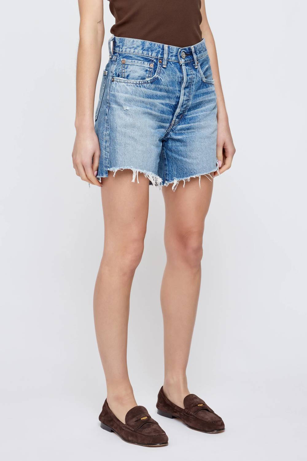 Moussy - Long Jean Shorts