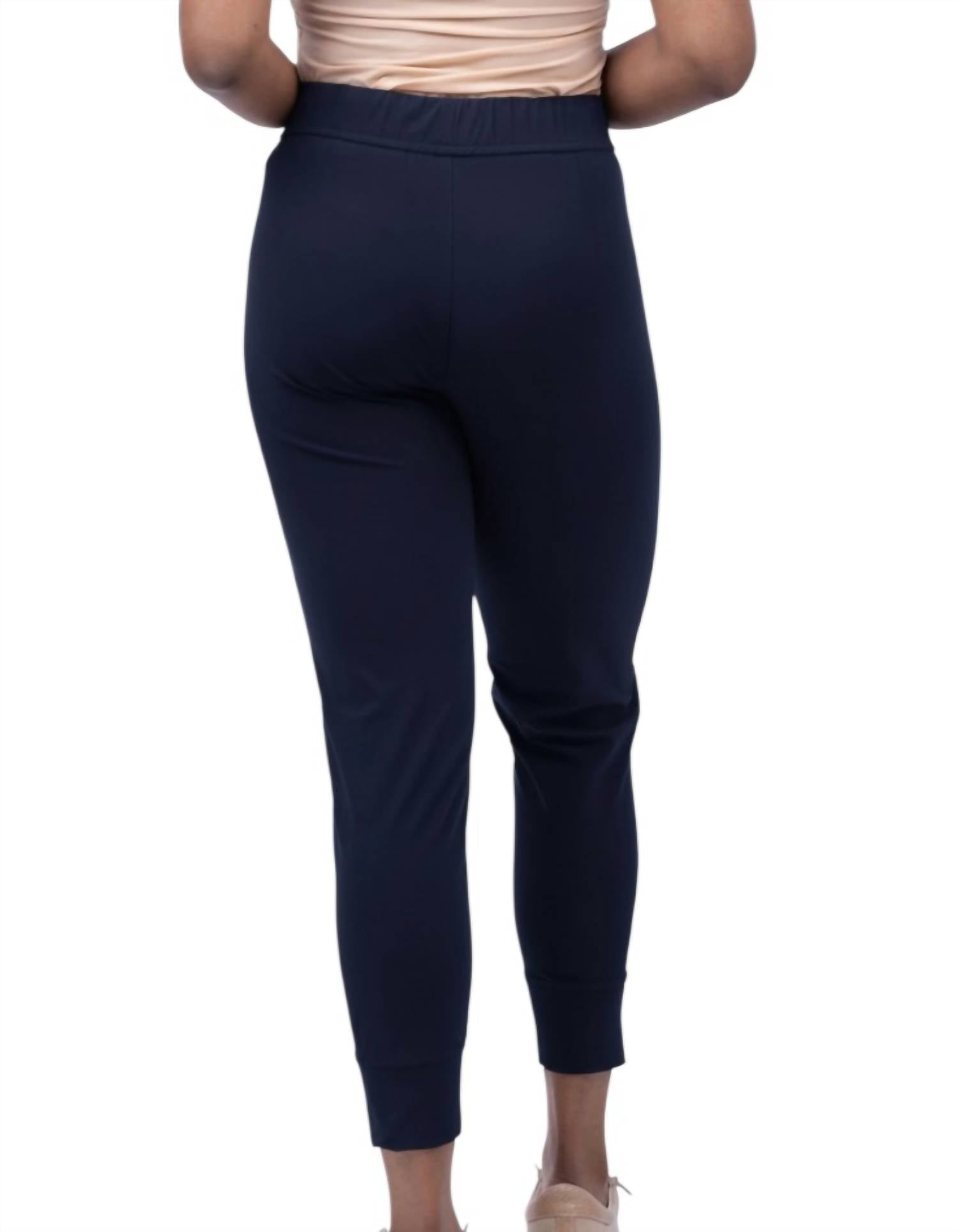 Elliott Lauren HIDDEN ZIPPER JOGGER in navy - women's pants - detail view