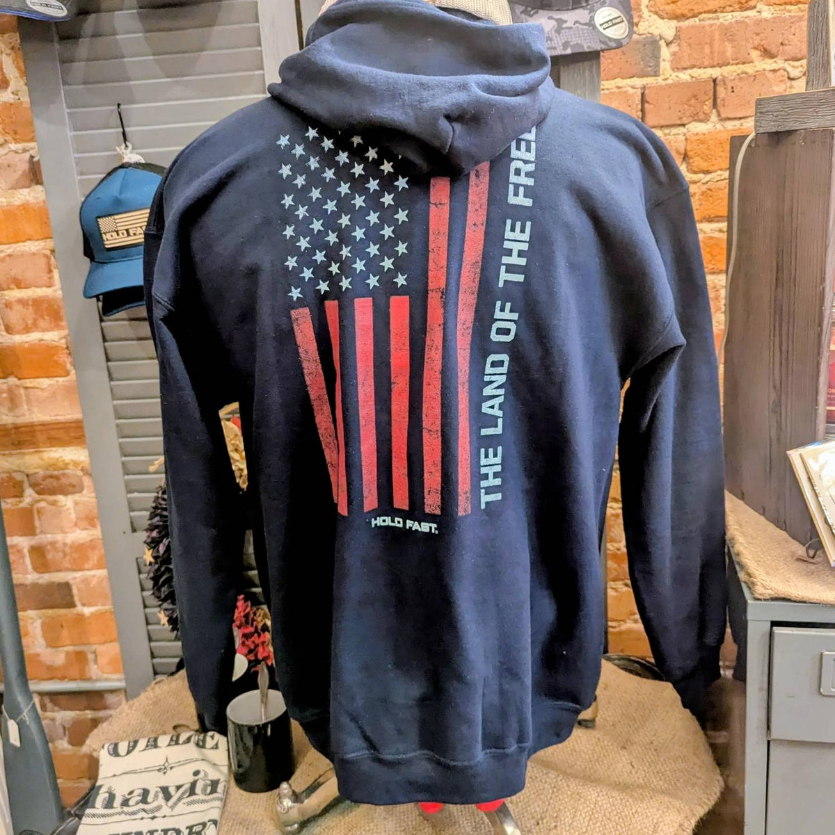 Kerusso - Men's Hold Fast Land Of The Free Hooded Sweatshirt