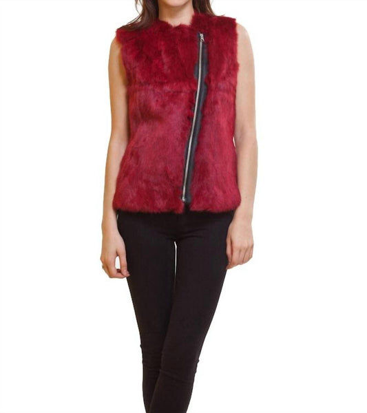Love Token - Fur Zip Up Vest