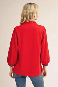 Jodifl It’s A Date Top in red - women's long sleeve top - view 4