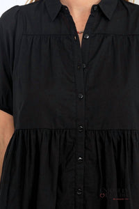 Hyfve - Candace Tiered Mini Dress with Puff Sleeves
