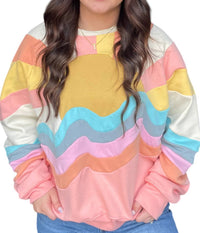 Simply Southern - PATCH WORK CREWNECK TOP