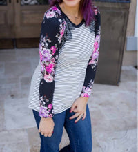 Ellis - Floral & Striped Top