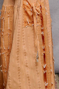 POL Boho Ruffle Contrast Shell Trim Wide Leg Pants in coral - women's pants - view 7