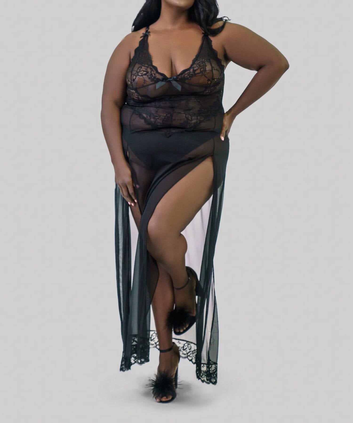 Oh La La Cheri - Valentine Sheer Gown - Plus