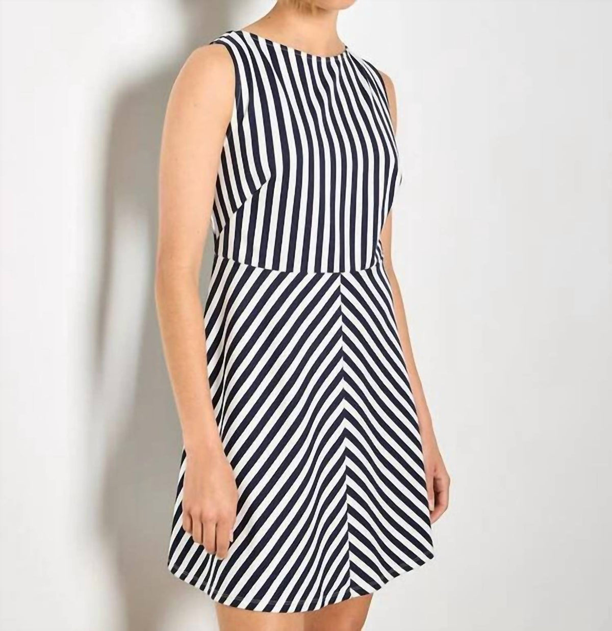 Apricot - Stripe Jersey Knit Mini Dress