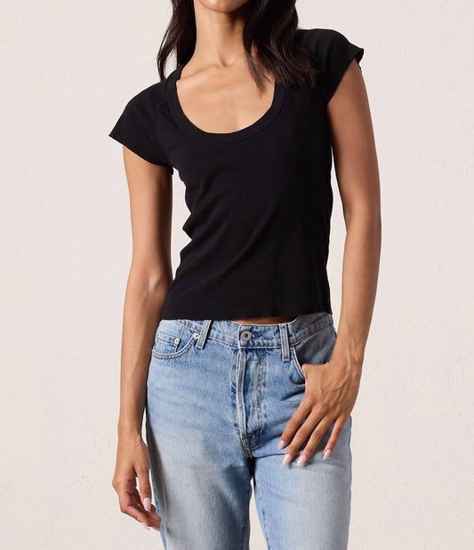 Nsf - Gia Fitted Scoop Neck Tee